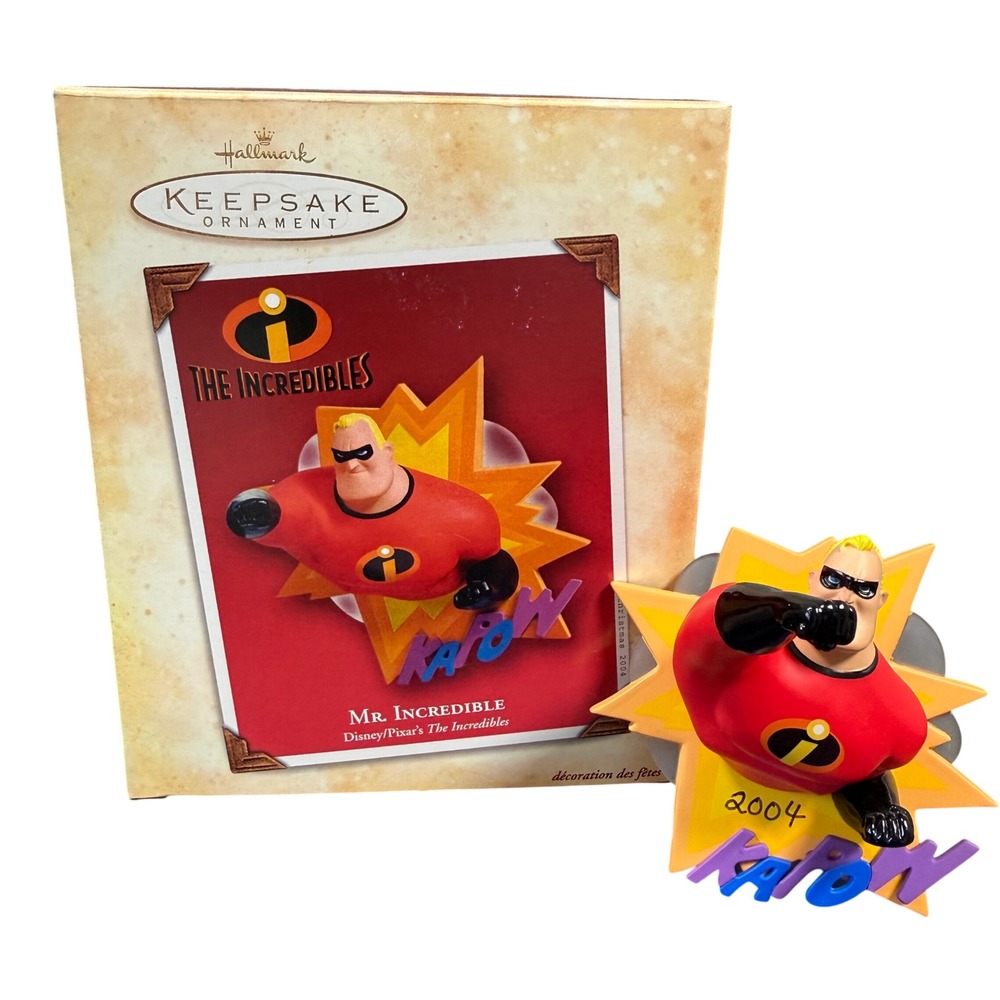 Hallmark Mr. Incredible Keepsake Ornament Red 2004 Pixar‎ Disney KAPOW